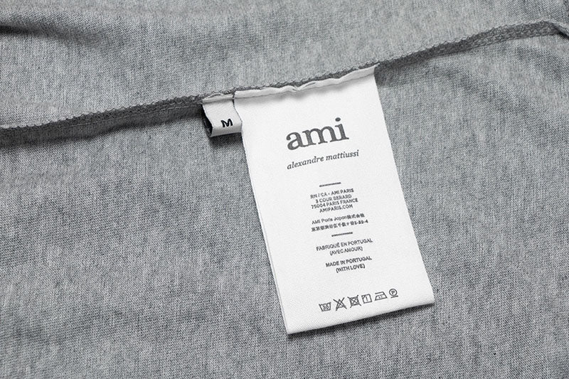 Ami Paris Dragon-Logo T Shirt Grey
