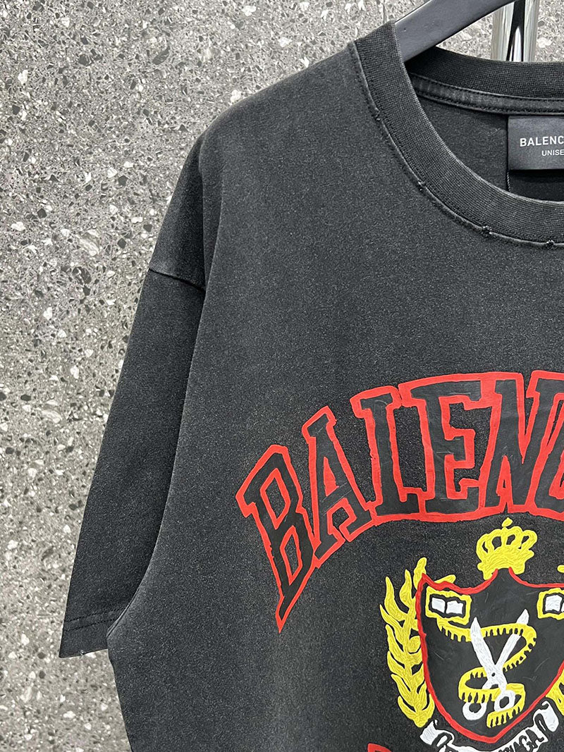 Balenciaga College Medium Fit T-Shirt Black -SS22