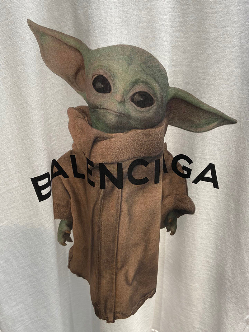 Balenciaga Baby Yoda Short Oversized Tshirt White