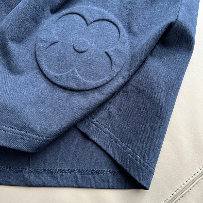 Louis Vuitton Relief Logo Tee Navy