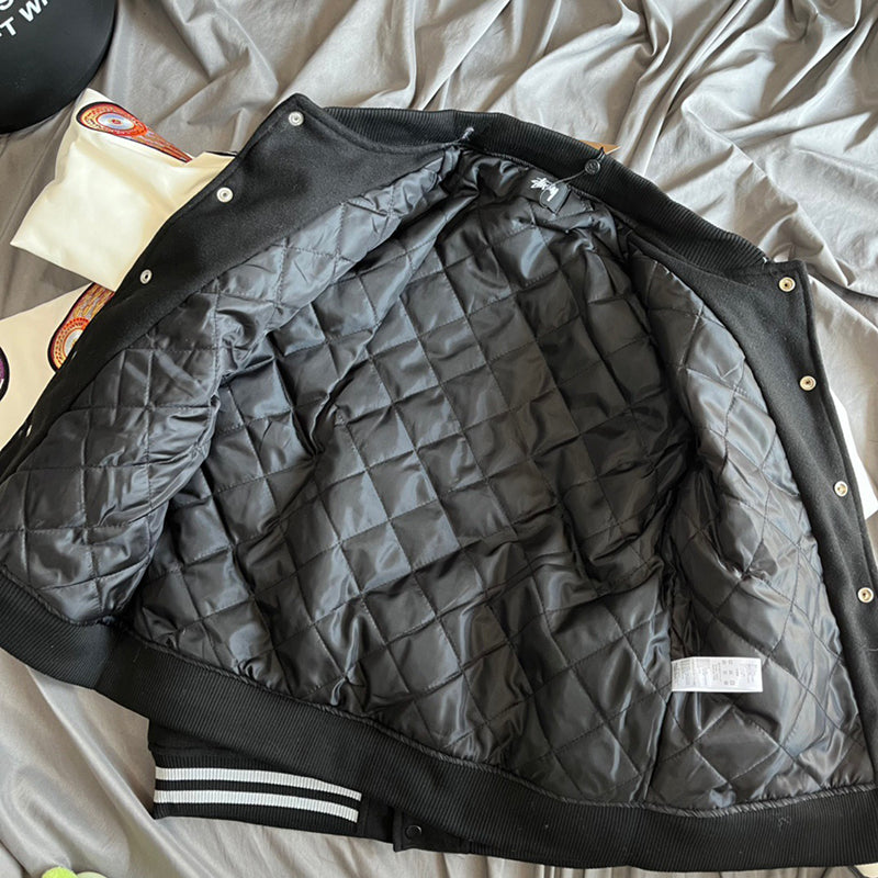 Stussy x Dries Van Noten Varsity Jacket Black