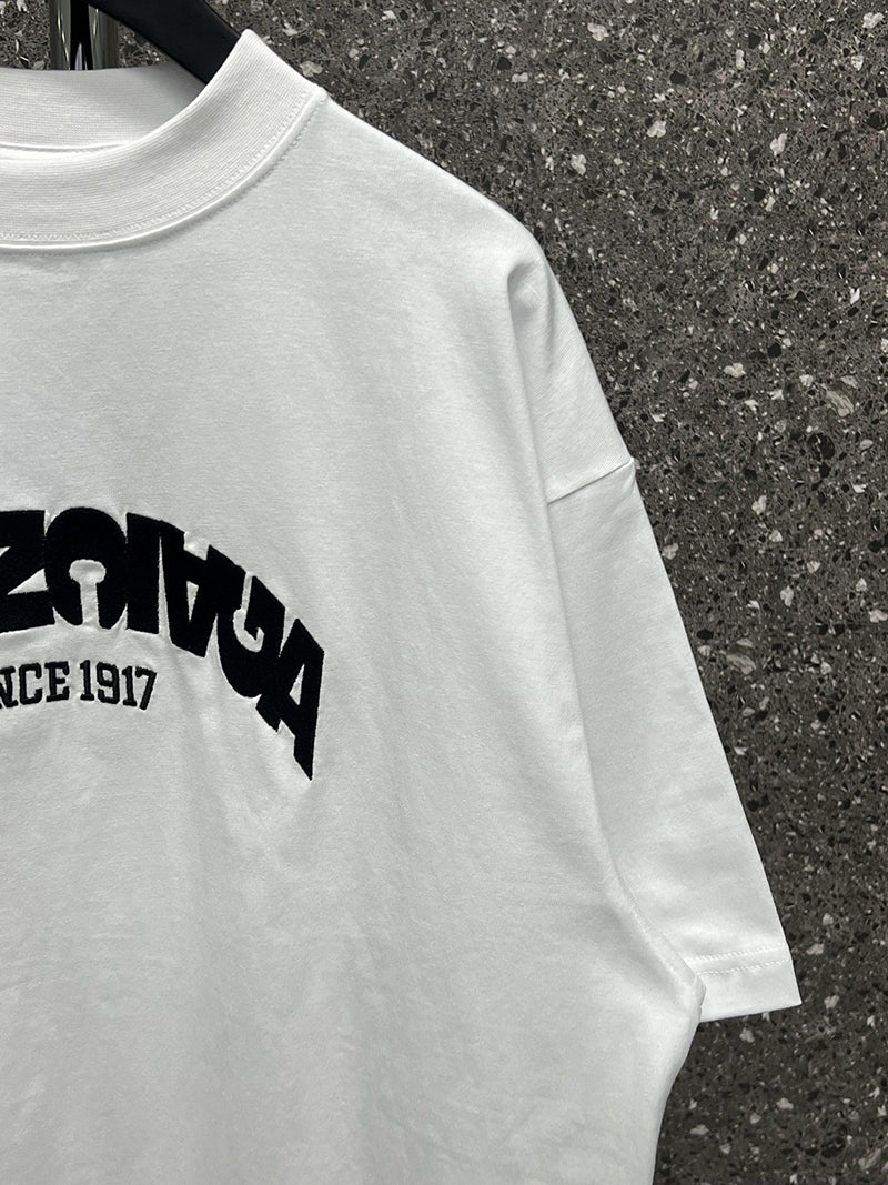 Balenciaga Logo Print Oversized T-Shirt White