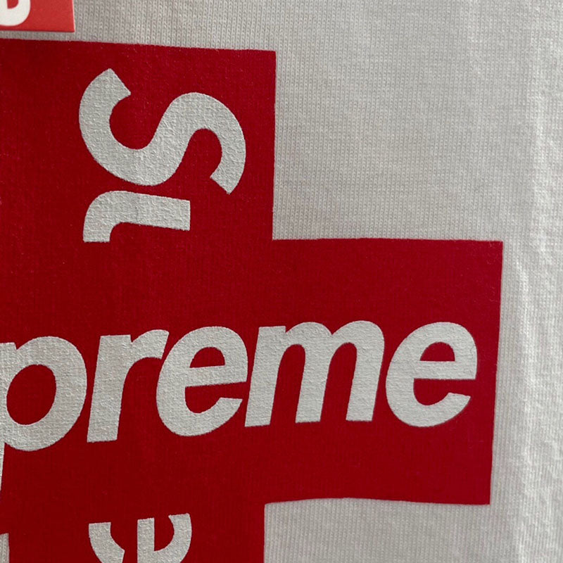 Supreme Cross Box Logo Tee White - FW20