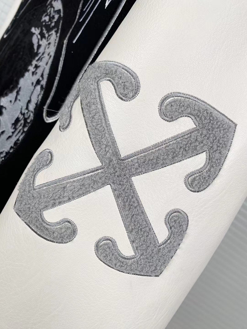 OFF-WHITE c/o Virgil Abloh Meteor Moon Bomber Jacket in Black