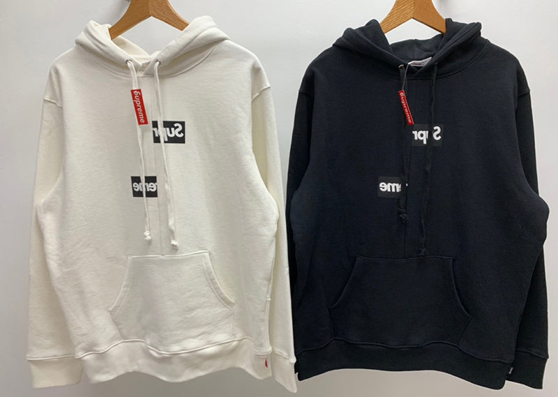 Supreme Comme des Garcons SHIRT Split Box Logo Hooded Sweatshirt Black
