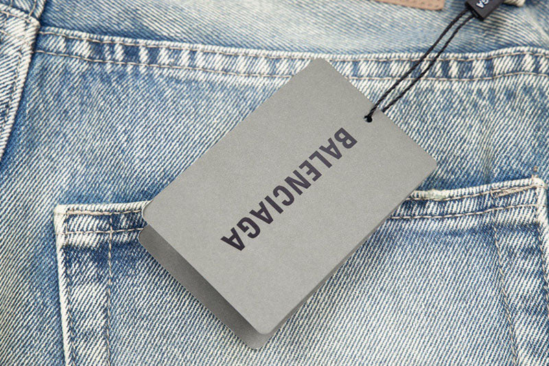 Balenciaga Oversized Wide-leg Jeans In Blue