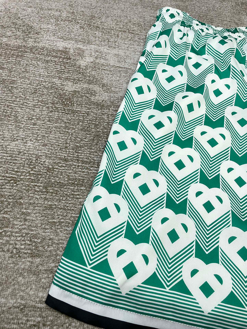 CASABLANCA Heart Monogram Sport Silk Short