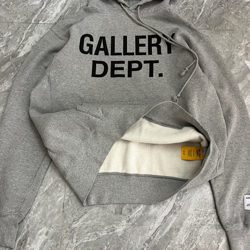 Gallery Dept. Centered Logo Hoodie Grey