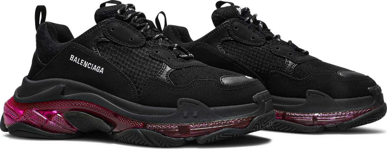 Balenciaga Triple S Sneaker 'Clear Sole - Black Pink Neon'