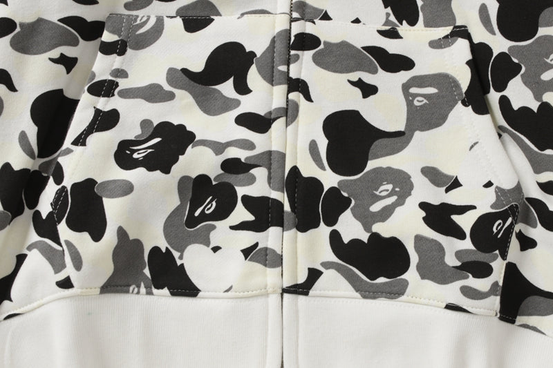 BAPE 1st Camo Shark Full Zip Hoodie Gray