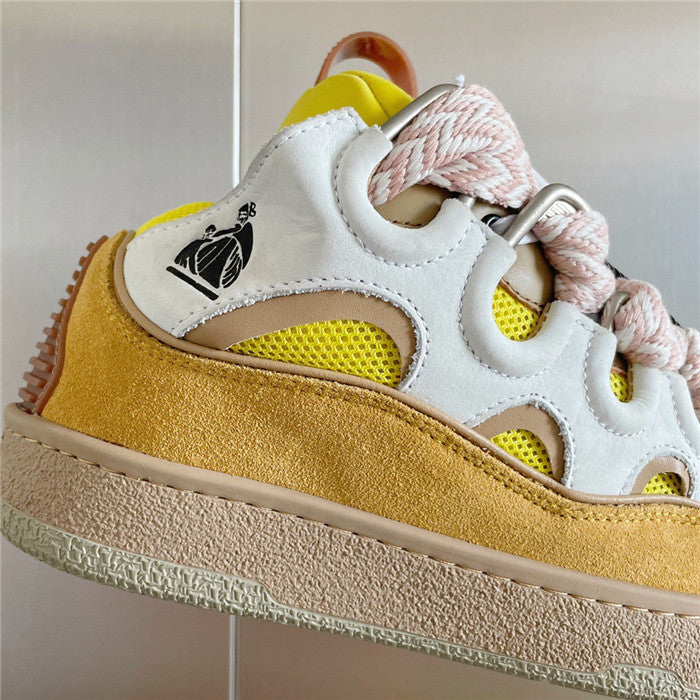 Lanvin Curb Sneaker Yellow Beige.