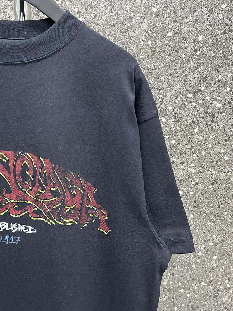 Balenciaga Logo Oversized T-Shirt Black