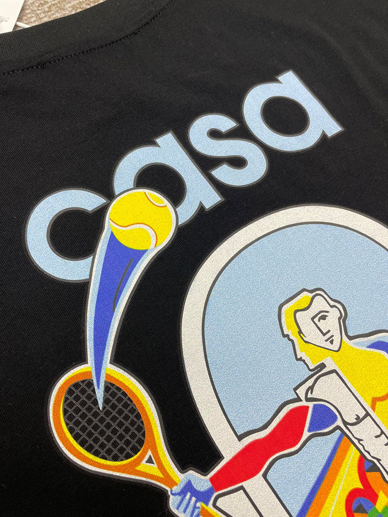 CASABLANCA Le Jeu Coloré T-Shirt Black