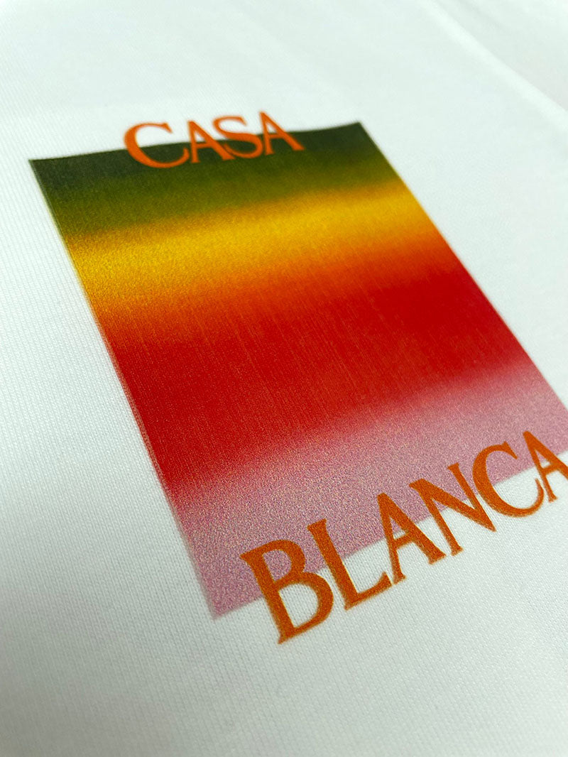 CASABLANCA Gradient Casa Logo T-Shirt White