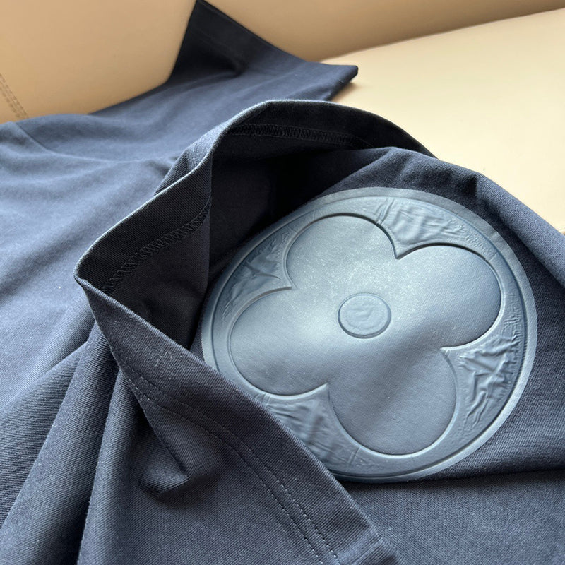 Louis Vuitton Relief Logo Tee Navy