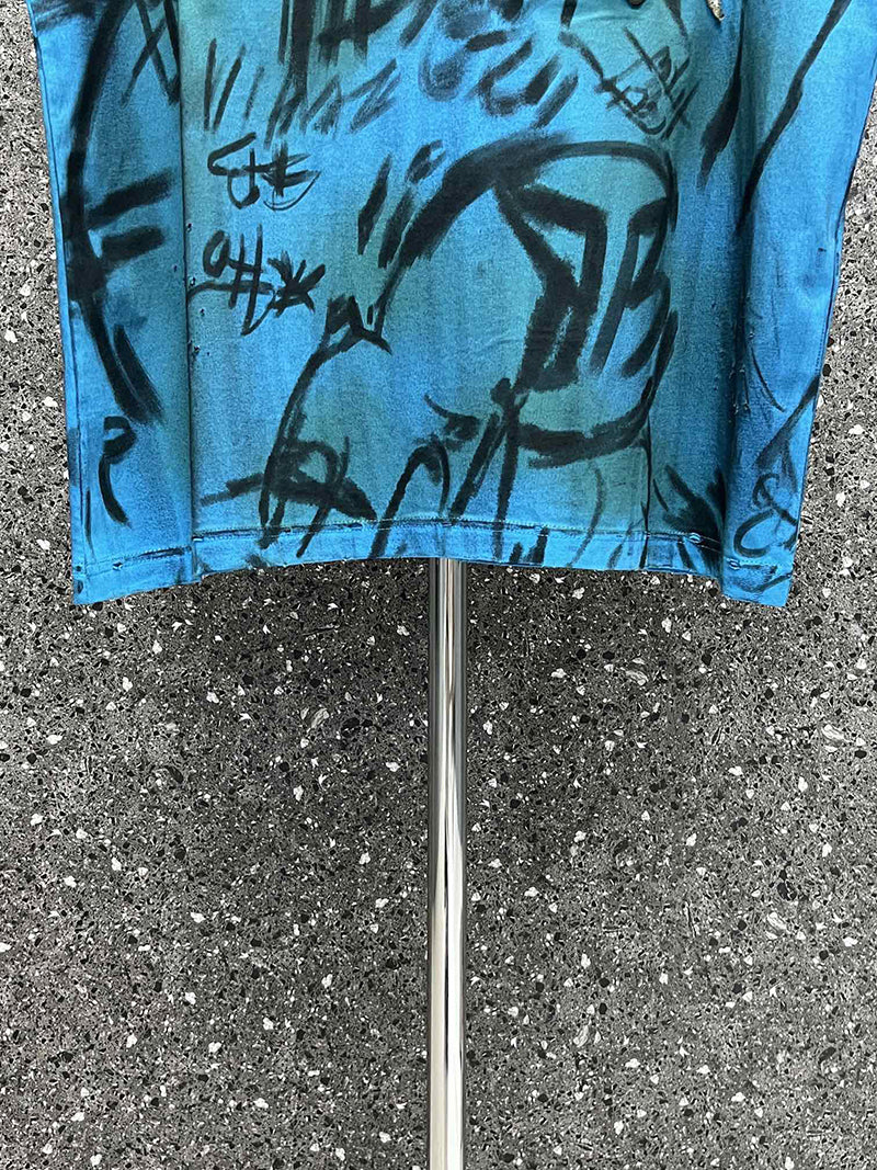 Balenciaga Graffiti T-Shirt Heather Azure