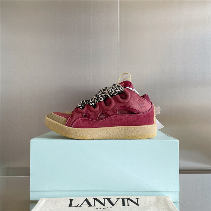 Lanvin Curb Sneakers In Burgundy