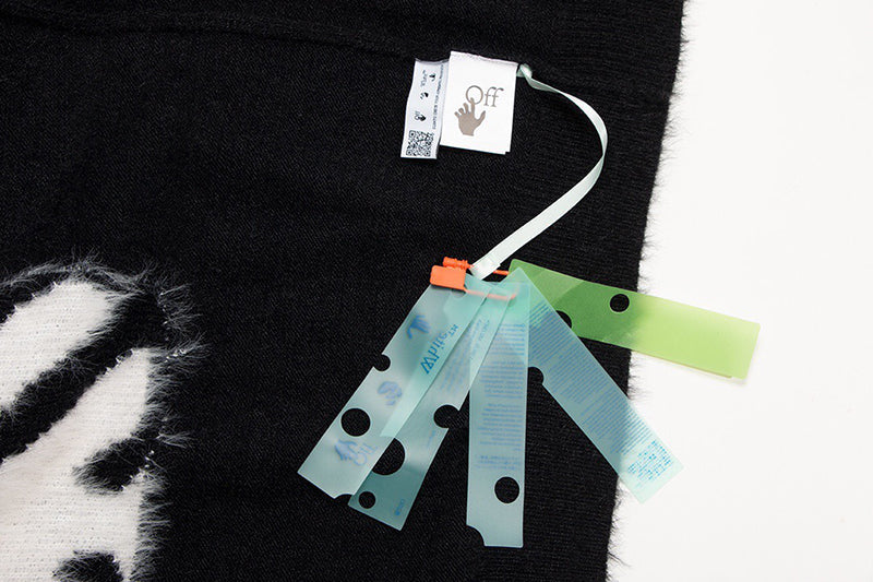 Off-White c/o Virgil Abloh Men's Black Arrow Intarsia Crew-neck Sweater