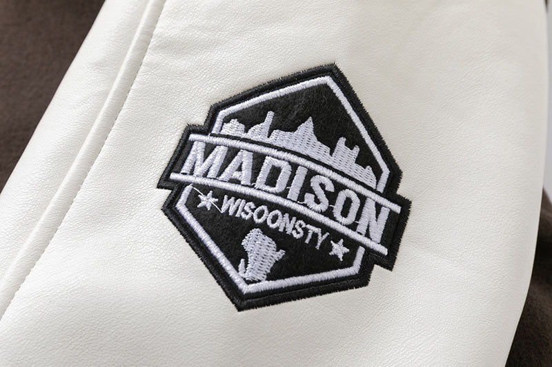 Madison Wisoonsty Varsity Jacket Brown