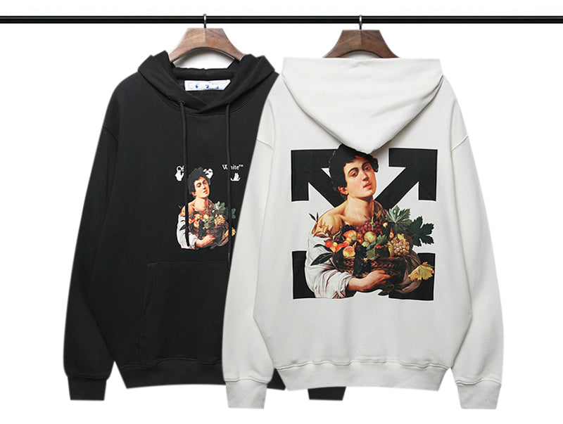 Off-White Caravaggio Boy Hoodie White Black