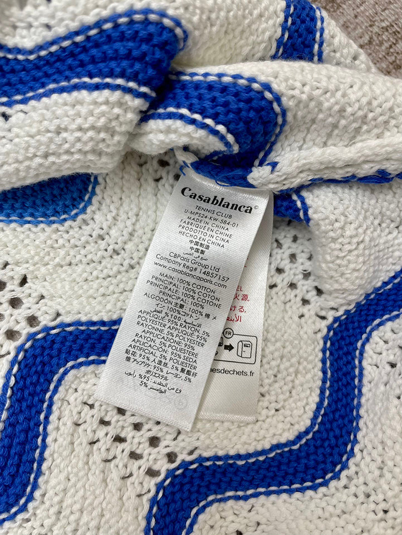 CASABLANCA Gradient Wave Texture Shirt Blue