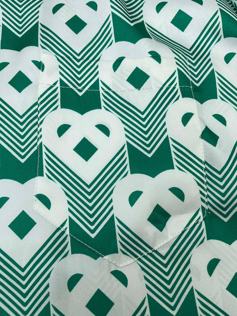 CASABLANCA Heart Monogram Sport Silk Shirt