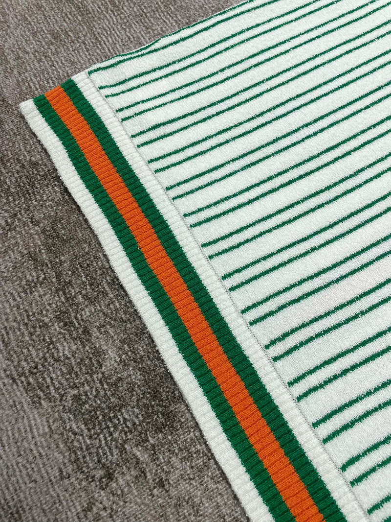 CASABLANCA Striped Boucle Polo