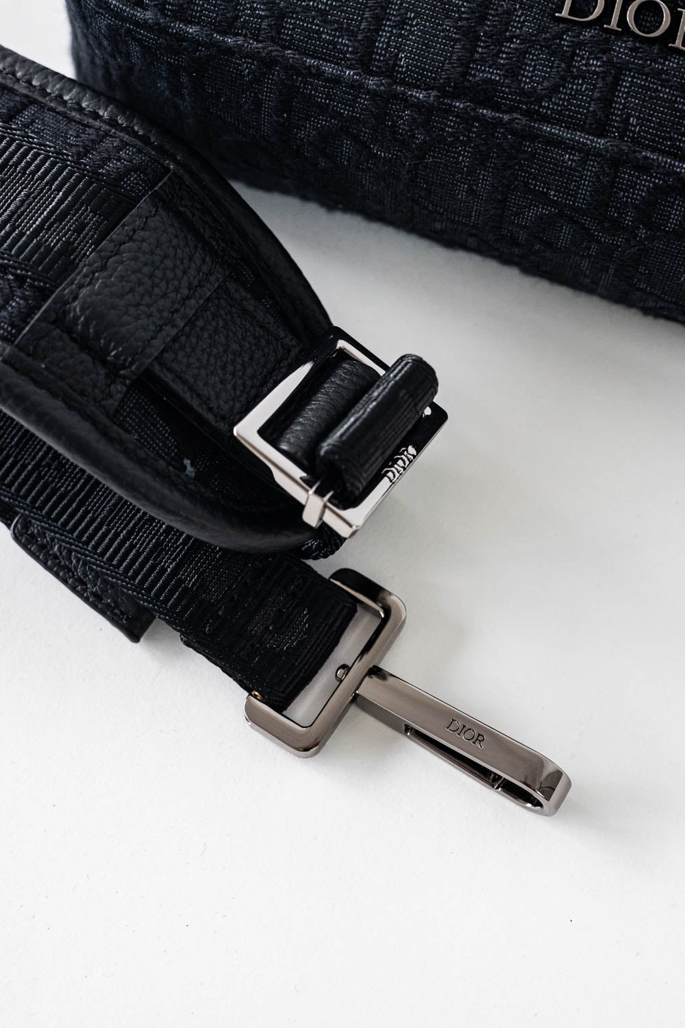 Dior Safari Bag with Strap Black Dior Oblique Jacquard