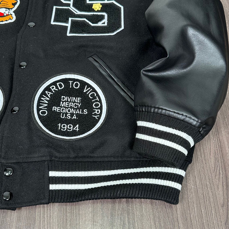 Supreme Tiger Varsity Jacket Black