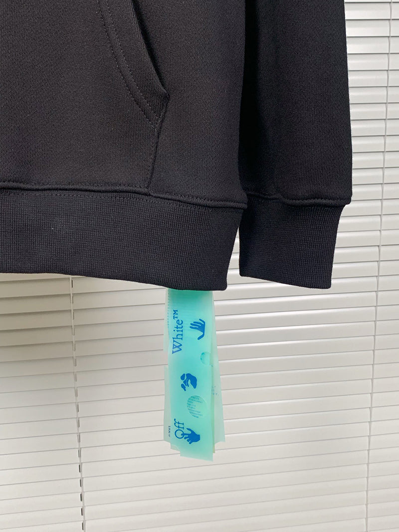 Off-White Arrow Caravaggio St. Fran Slim Hoodie Black/Yellow/Multi