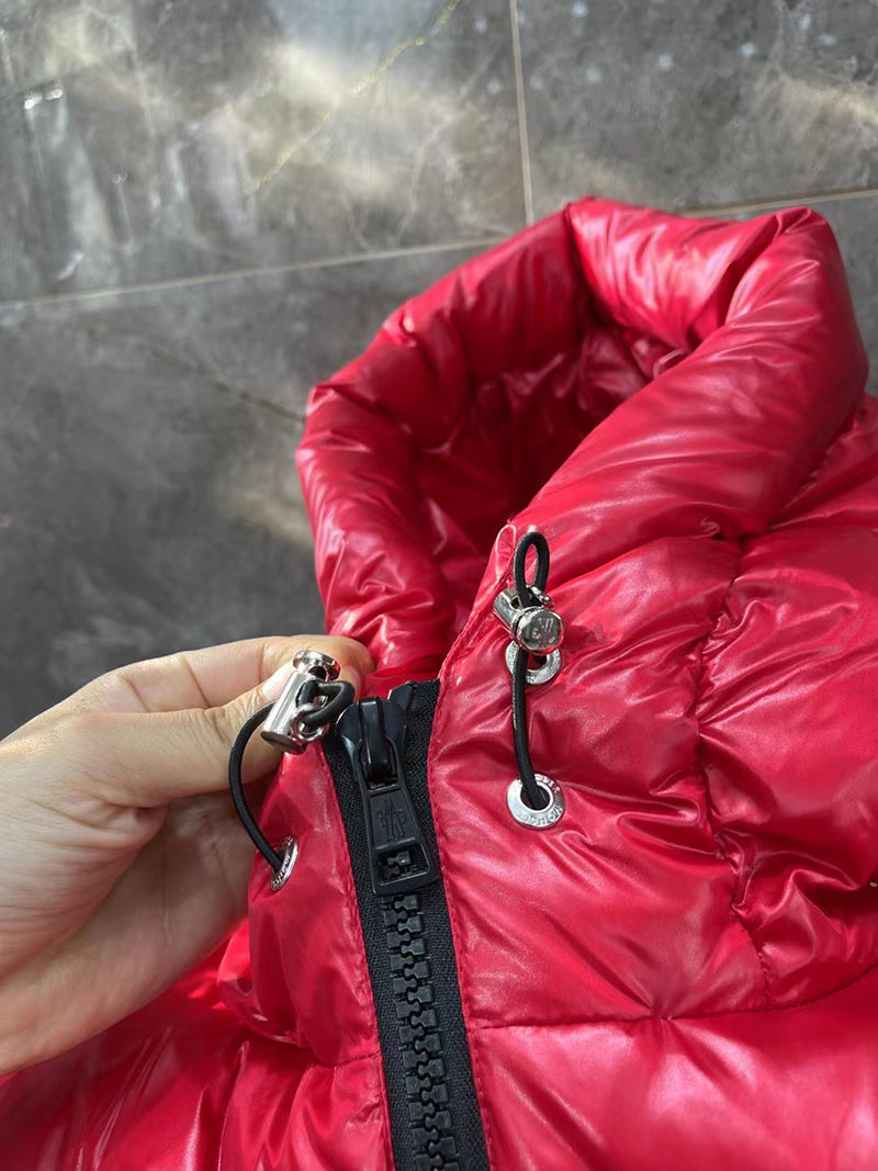 Moncler Ecrins Red Nylon Down Jacket