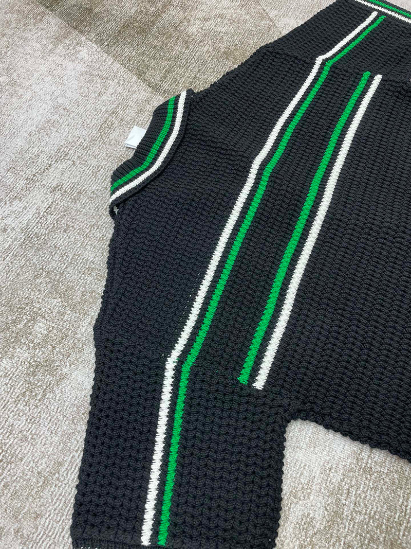 CASABLANCA Crochet Tennis Shirt Blackk