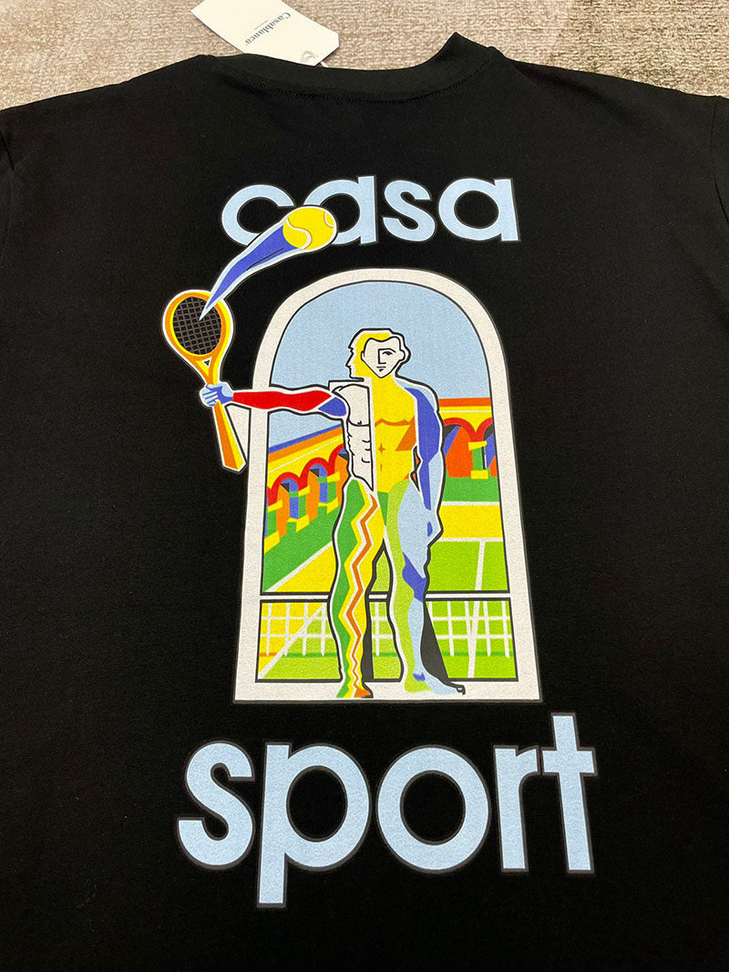 CASABLANCA Le Jeu Coloré T-Shirt Black