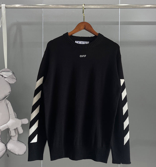 Off-White Diag Arrows Knit Sweater Olive / Orange