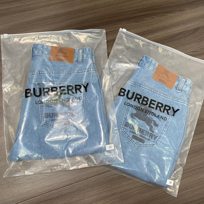 Supreme Burberry Denim Short Washed Blue
