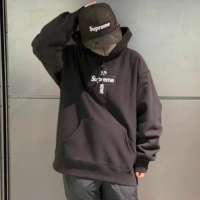 Supreme Cross Box Logo Hooded Sweatshirt