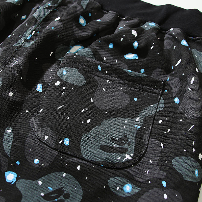 BAPE Space Camo Shark Sweat Shorts