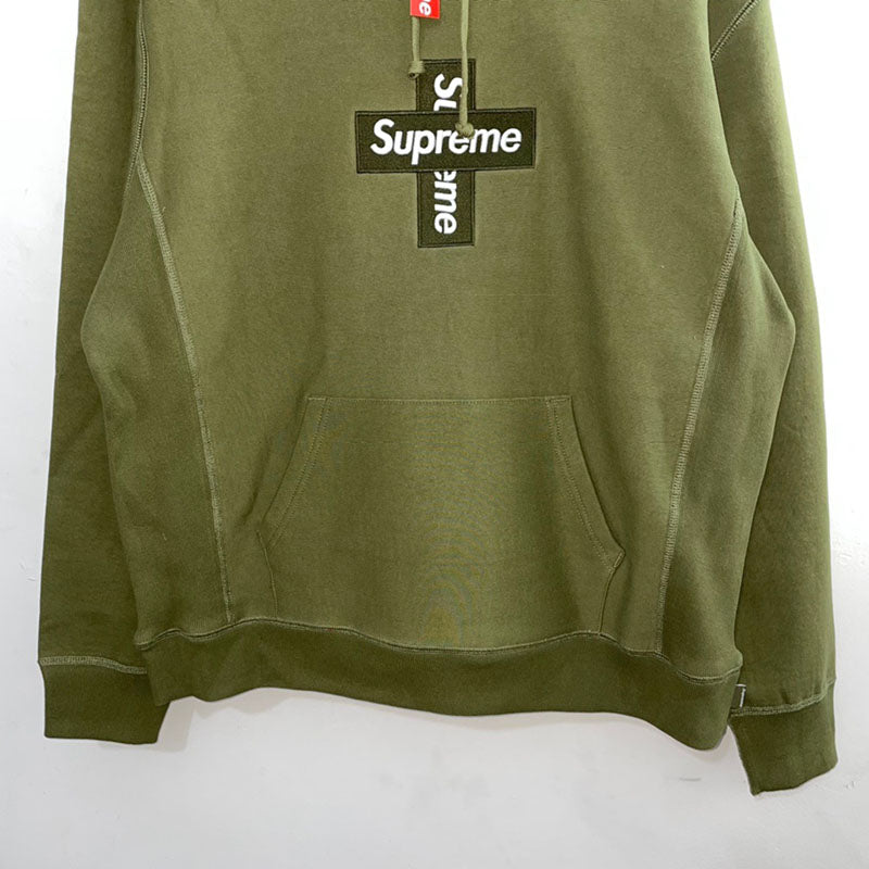 Supreme Cross Box Logo Hooded Sweatshirt