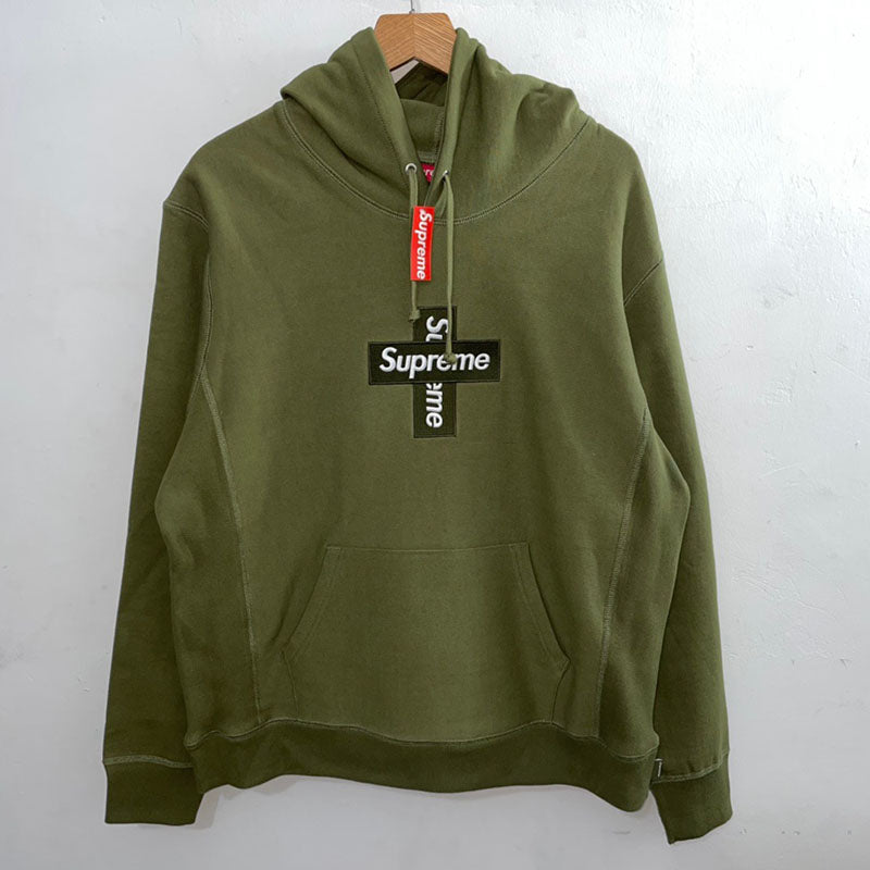 Supreme Cross Box Logo Hooded Sweatshirt