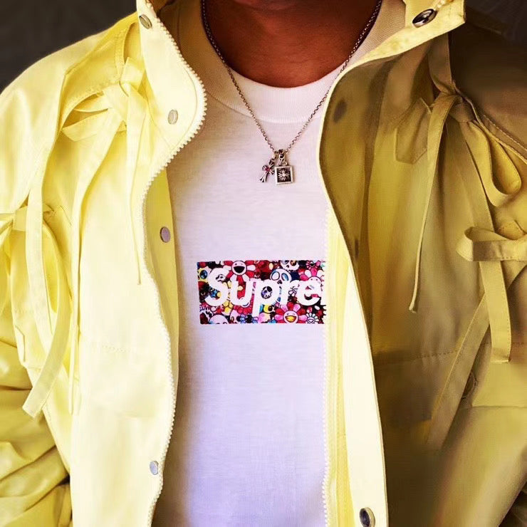 Supreme Takashi Murakami COVID-19 Relief Box Logo Tee White