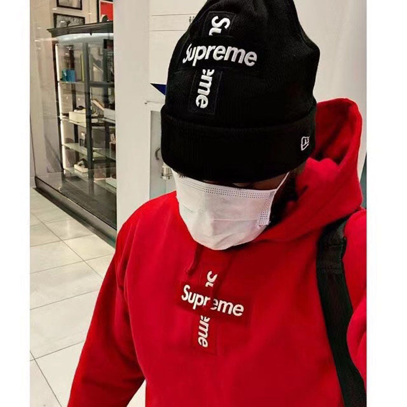 Supreme Cross Box Logo Hooded Sweatshirt