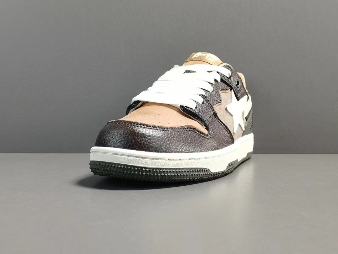 A Bathing Ape Bape SK8 Sta Brown Ivory