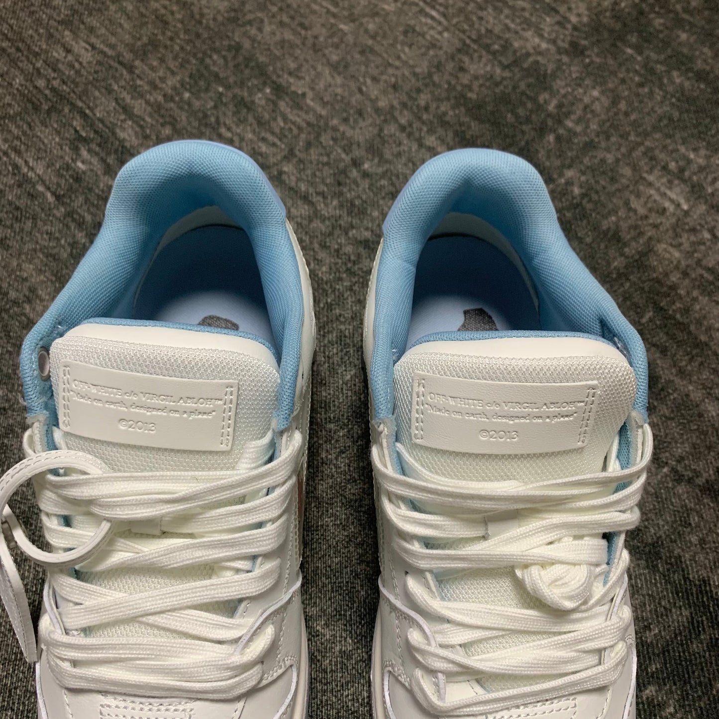 Off-White Out of Office 'White Iridescent' Leather Zip Tie
