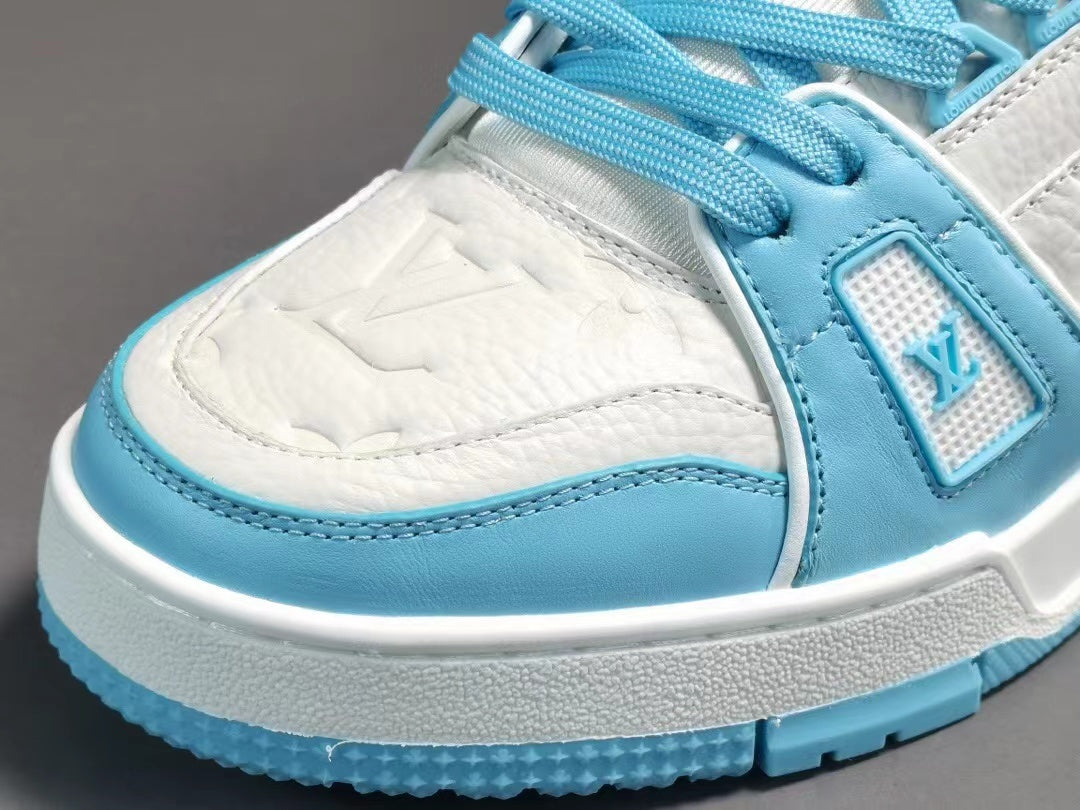 Louis Vuitton Trainer Low White Sky Blue