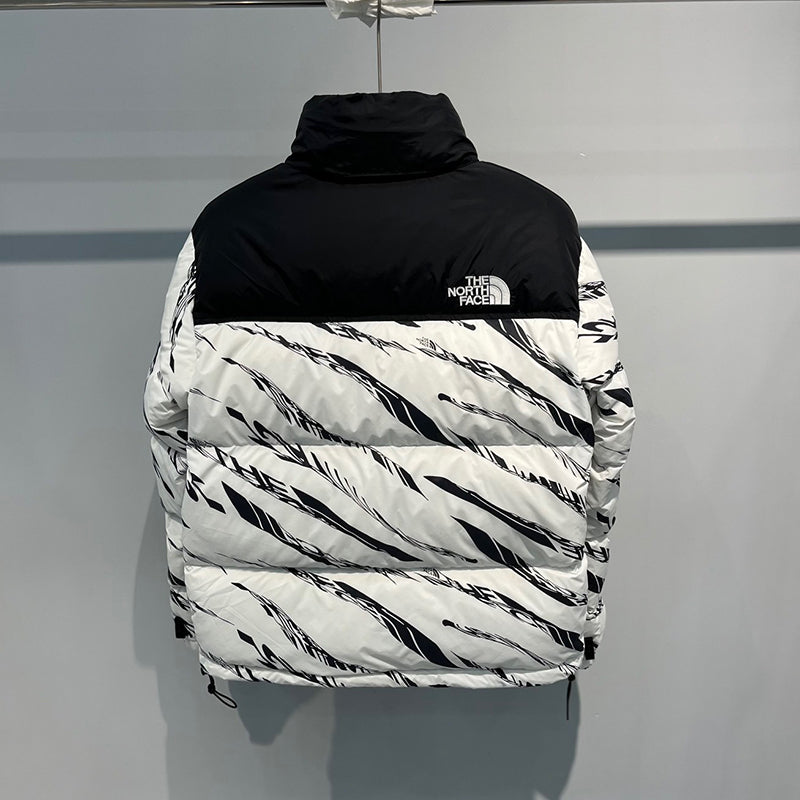 THE NORTH FACE 1996 NUPSET ZEBRA LOGO PATTERN JACKET WHITE