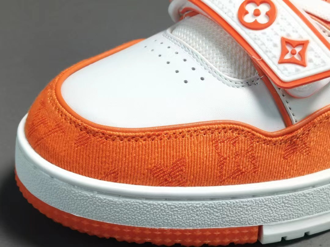 Louis Vuitton Trainer Monogram Denim Orange