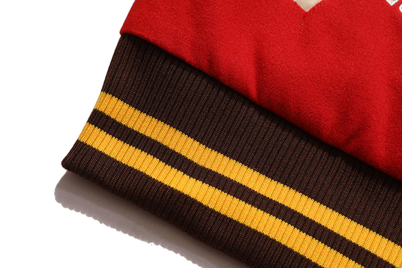 Vandy The Pink 4 Year Anniversary Varsity Jacket "Red Burguer"