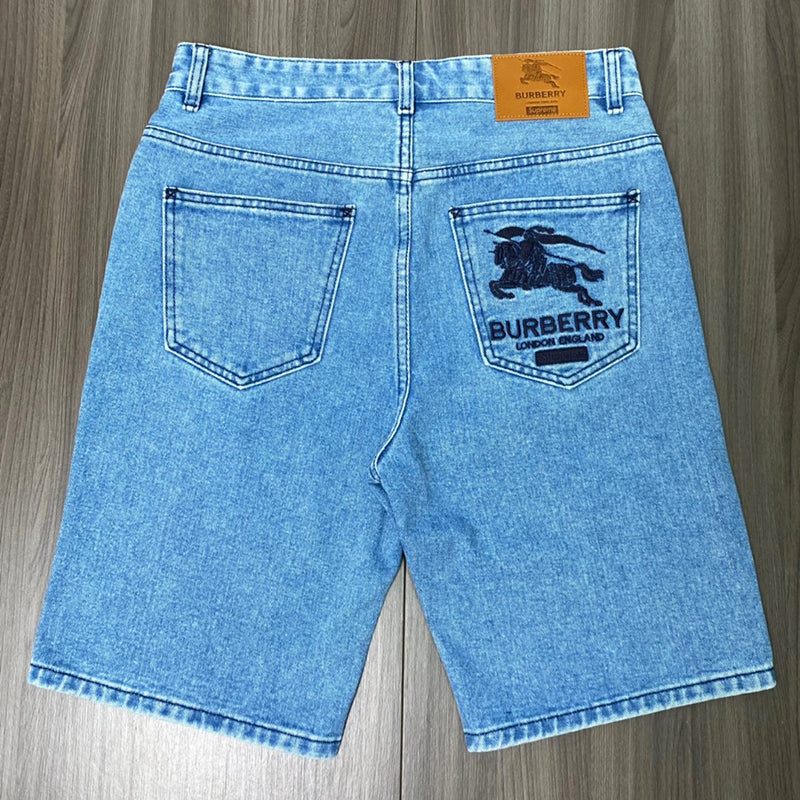 Supreme Burberry Denim Short Washed Blue
