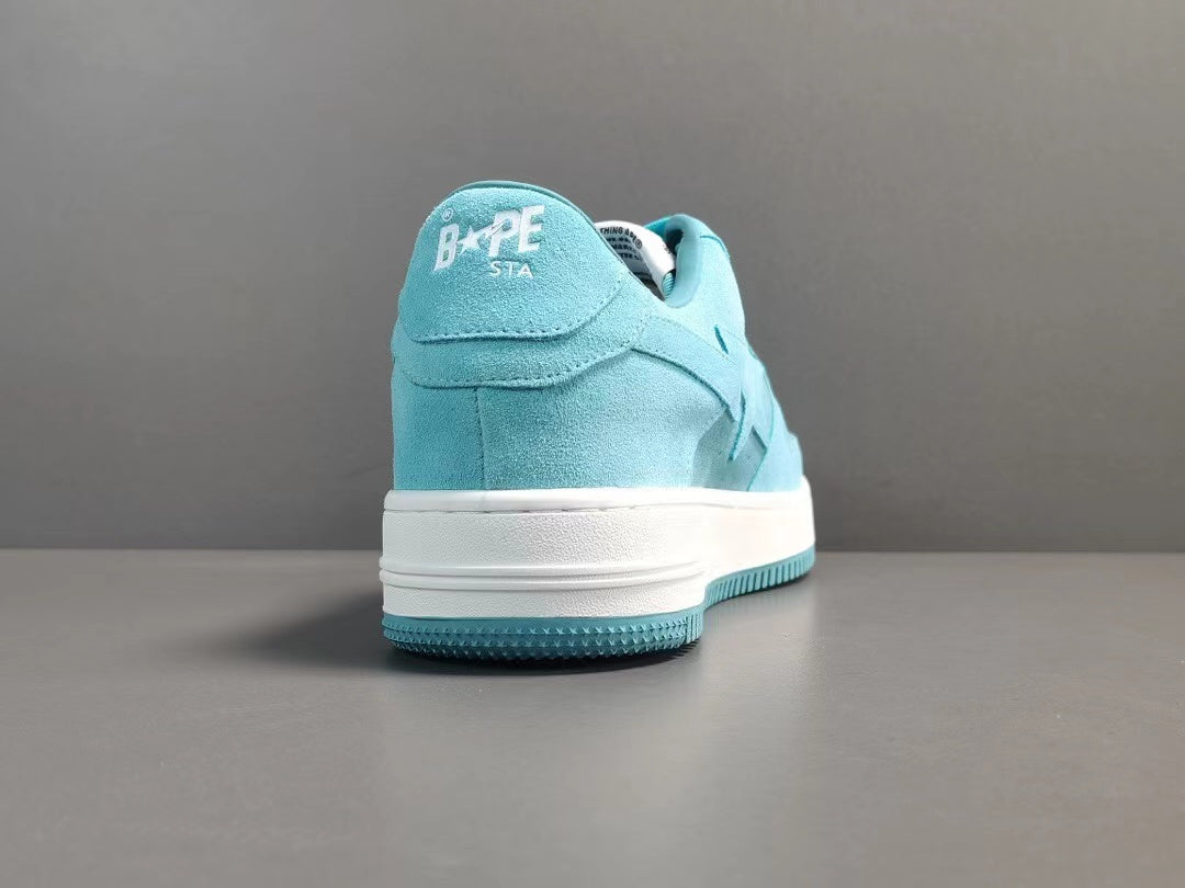 A Bathing Ape Bape Sta Low Blue suede