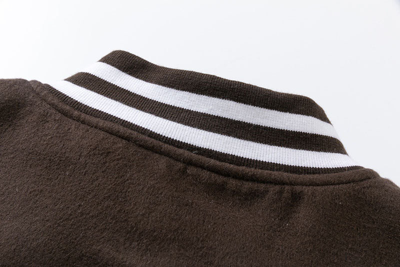 Madison Wisoonsty Varsity Jacket Brown